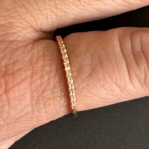 Rose Gold Pavé Micro-Stacking Ring
